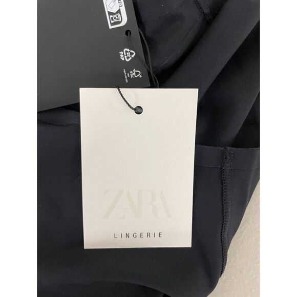 Zara Womens Jumpsuit M Black Sleeveless Skinny Stretch Performance 1355/513 NWT - Picture 7 of 16